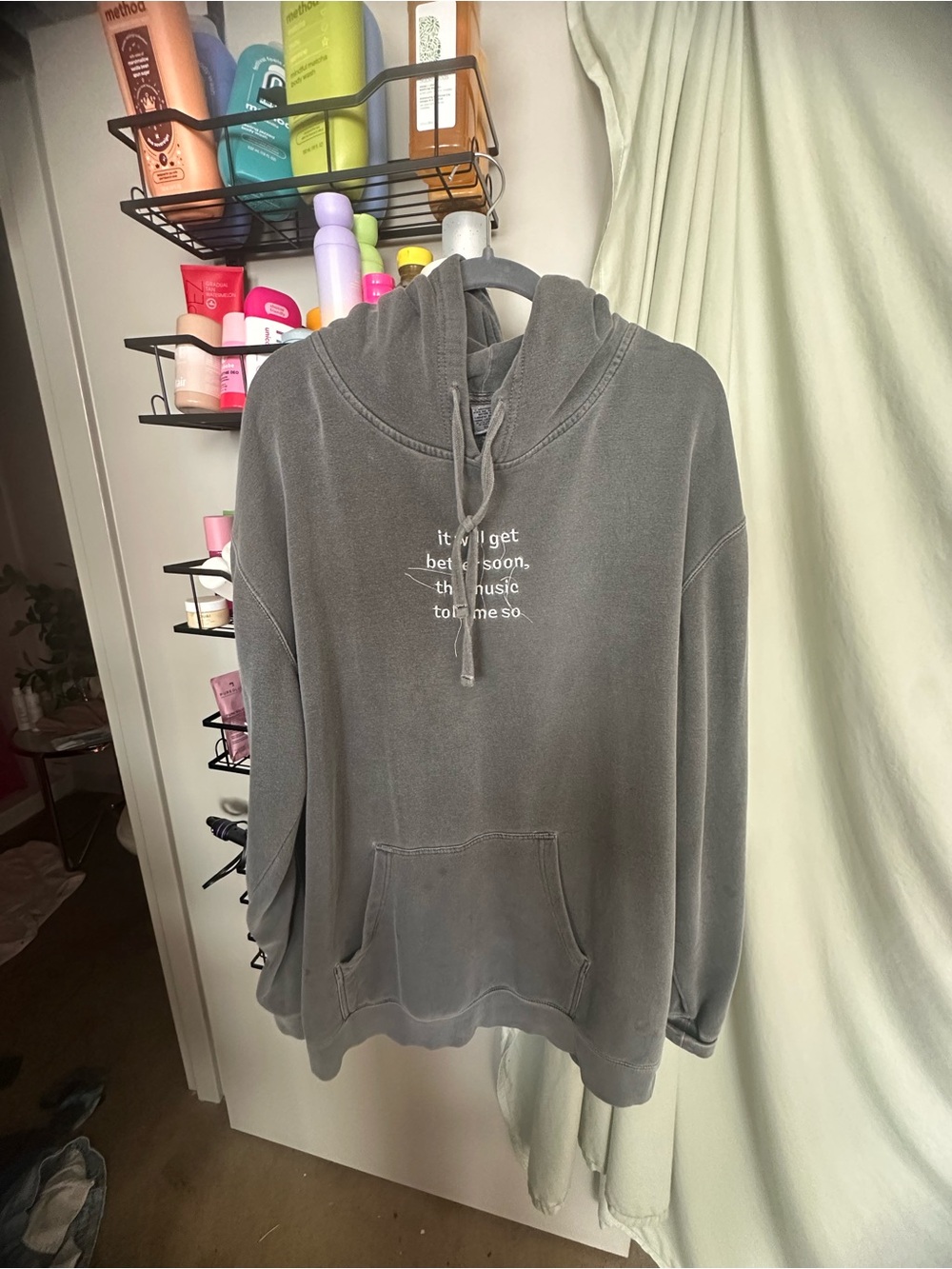 Gray Pullover Hoodie Sweatshirt - Unbranded